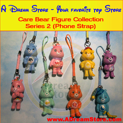 Detail Picture for FULL SET OF 8PC CARE BEAR SERIES 2 PHONE STRAP EDITION