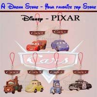 click for FULL SET OF 6PC DISNEY PIXAR MOVIE CARS FIGURE CELL PHONE STRAP COLLECTION JAPAN VERSION detail