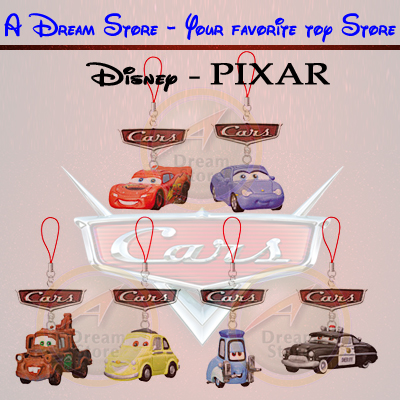 Detail Picture for FULL SET OF 6PC DISNEY PIXAR MOVIE CARS FIGURE CELL PHONE STRAP COLLECTION JAPAN VERSION